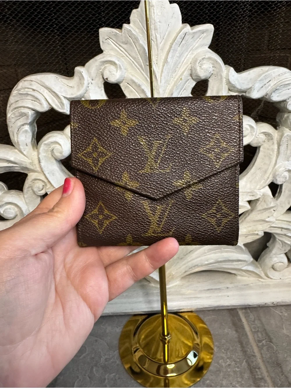 Louis Vuitton Monogram Compact Envelope Wallet with COA